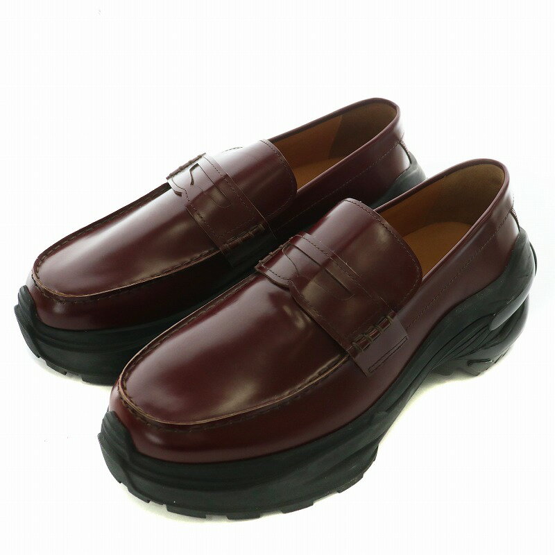 【中古】マルタンマルジェラ Martin Margiela ローファー レザー 厚底 ラウンドトゥ 43 28cm 茶色 ブラウン /XZ ■GY17 メンズ ...