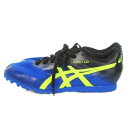 【中古】アシックス asics HYPER LD6 スパイク シューズ メッシュ レースアップ ロゴ 陸上 スポーツ 25cm 青 ブルー /MN17 メンズ ...