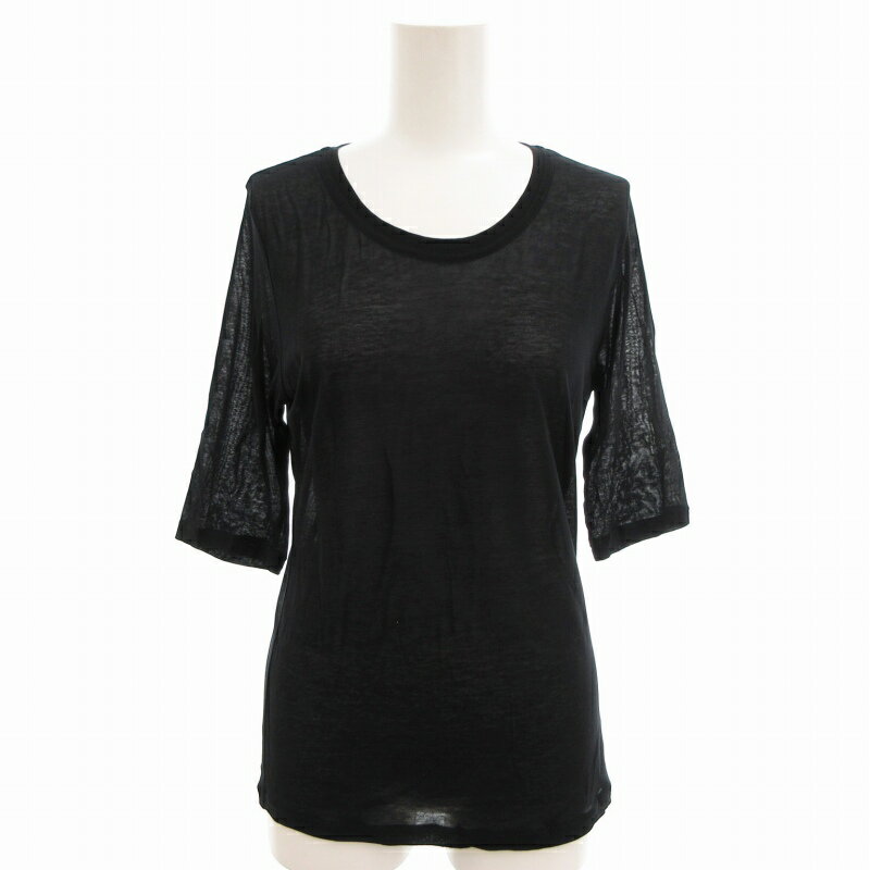 【中古】トクコプルミエヴォル TOKUKO 1er VOL Tシャツ カットソー シアー シースルー 半袖 9 黒 ブラック /UD レディース 【ベクトル 古着】 250614