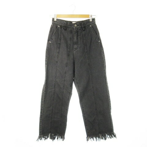 【中古】シマロン CIMARRON JEANS デニムパンツ ジーンズ グランジ ストレート ダメージ加工 フリンジ S グレー /CK31 レディース 【ベクトル 古着】 250612 【中古】シマロン CIMARRON JEANS デニムパンツ ジーンズ グランジ ストレート ダメージ加工 フリンジ S グレー /CK31 レディース 【ベクトル 古着】 250612