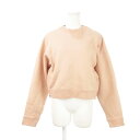 【中古】アクネ ストゥディオズ Acne Studios トレーナー スウェット クルーネック 長袖 サイドジップ 裏起毛 小さいサイズ XXS ピンクベージュ...
