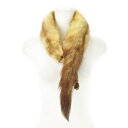 【中古】ティペット ミンク 毛皮 マフラー 顔付き 茶 ブラウン /MN10 ■GY11 レディース 【ベクトル 古着】 250623