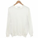 【中古】グリーンレーベルリラクシング ユナイテッドアローズ green label relaxing CM HT/CO スウェットライク クルーネック ニット セーター L 白 ホワイト 3213-141-1195 /OU メンズ 【ベクトル 古着】 250626