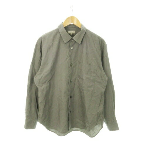【中古】マーガレットハウエル MARGARET HOWELL 21SS 長袖シャツ ラウンドカット シェルボタン コットン 薄手 M カーキ /MN18 ■GY03 メンズ 【ベクトル 古着】 250626 【中古】マーガレットハウエル MARGARET HOWELL 21SS 長袖シャツ ラウンドカット シェルボタン コットン 薄手 M カーキ /MN18 ■GY03 メンズ 【ベクトル 古着】 250626