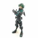 【中古】BANDAI SPIRITS 劇場版 僕のヒーローアカデミア ワールドヒーローズミッション A賞 ステルススーツ 緑谷出久 フィギュア 黒 ブラック 緑...