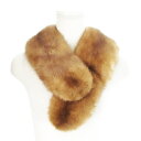【中古】ショール ティペット マフラー ミンクファー 毛皮 クリップ 茶 ブラウン /MN3 ■GY18 レディース 【ベクトル 古着】 250703
