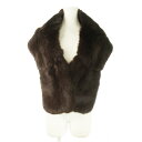 【中古】サンマルコファー SANMARCO FUR ファーマフラー ショール ティペット ミンク 毛皮 和装 茶 ブラウン /AO7 ■GY18 レディース 【...