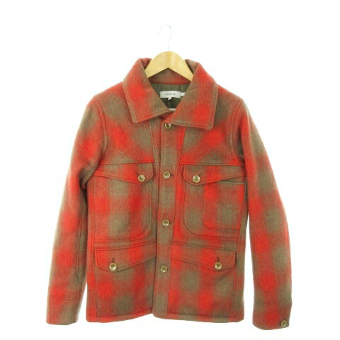 【中古】ノンネイティブ nonnative CPOジャケット 中綿 裏地キルティング 厚手 チェック 0 S 赤 レッド 茶 ブラウン /MN15 ■GY03 メンズ 【ベクトル 古着】 250708
