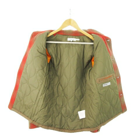 【中古】ノンネイティブ nonnative CPOジャケット 中綿 裏地キルティング 厚手 チェック 0 S 赤 レッド 茶 ブラウン /MN15 ■GY03 メンズ 【ベクトル 古着】 250708