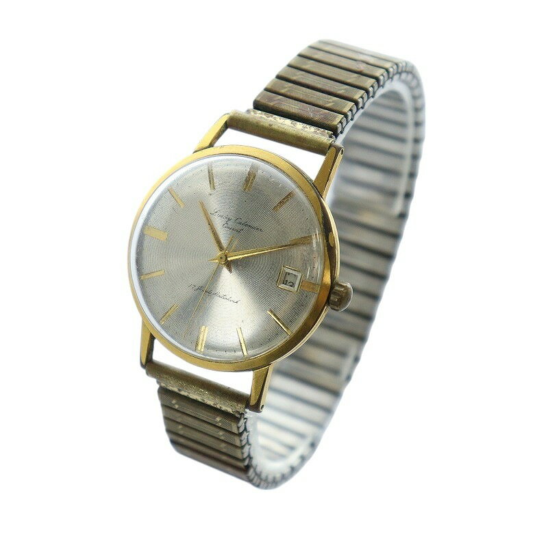 【中古】オリエント ORIENT I82076 Lucky Calendar ラッキーカレンダー 腕時計 ウォッチ 手巻き デイト 17石 ゴールドカラー 金色 ■GY18 /MQ メンズ 【ベクトル 古着】 250726