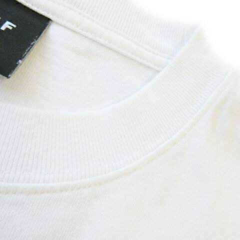 【中古】ハフ HUF 半袖Tシャツ クルーネック コットン ロゴ刺繍 S 白 ホワイト /AO15 ■GY42 メンズ 【ベクトル 古着】 250730
