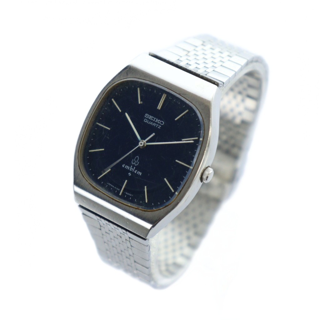 【中古】セイコー SEIKO エムブレム emblem 腕時計 ウォッチ クォーツ スクエア ロゴ シルバー色 4120-5000 ■GY18 /MQ メンズ 【ベクトル 古着】 250806