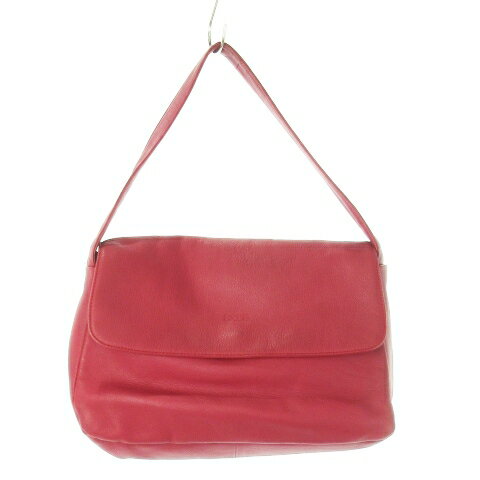 【中古】ブリー BREE ショルダーバッグ レザー 革 シボ革 フラップ ロゴ型押し 赤 レッド /CK11 ■GY18 ..