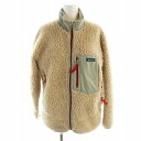 【中古】パタゴニア Patagonia キッズ KIDS フリースジャケット 長袖 総裏地 ロゴ スタンドカラー L 12 ベージュ ■GY12 /MQ キッズ 【ベクトル 古着】 250726(4)