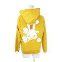 【中古】キューン CUNE parka ダブルジップパーカー 長袖 スウェット 裏起毛 プリント ウサギ柄 S 黄 イエロー /MN21 ■GY12 レディース 【ベクトル 古着】 250806
