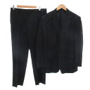 【中古】Dressy Duke スーツ セットアップ テーラードジャケット シングル 2B ノーベント 背抜き パンツ スラックス 黒 ブラック /KR メンズ 【ベクトル 古着】 250816