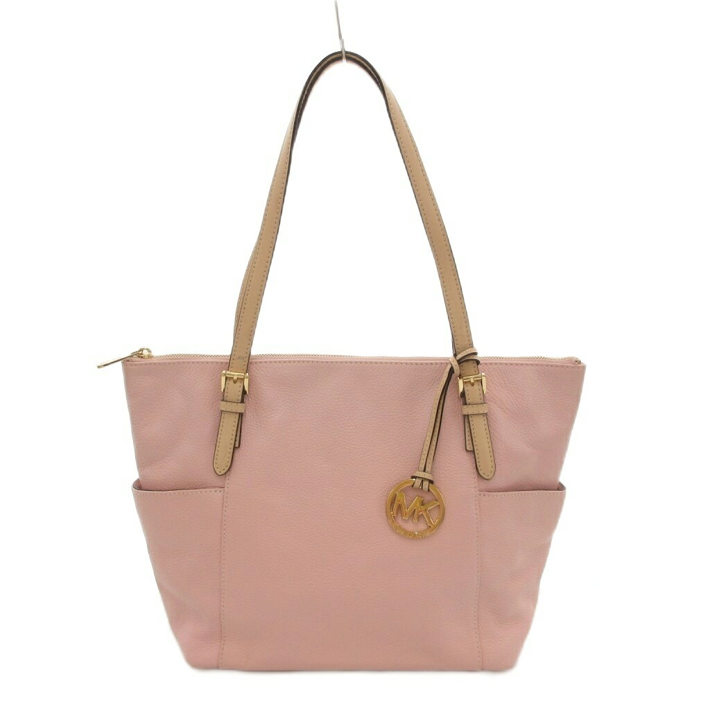 【中古】マイケルマイケルコース Michael michael kors トートバッグ レザー MKロゴ ピンク /UO ■GY18 レディース 【ベクトル 古着】 250805