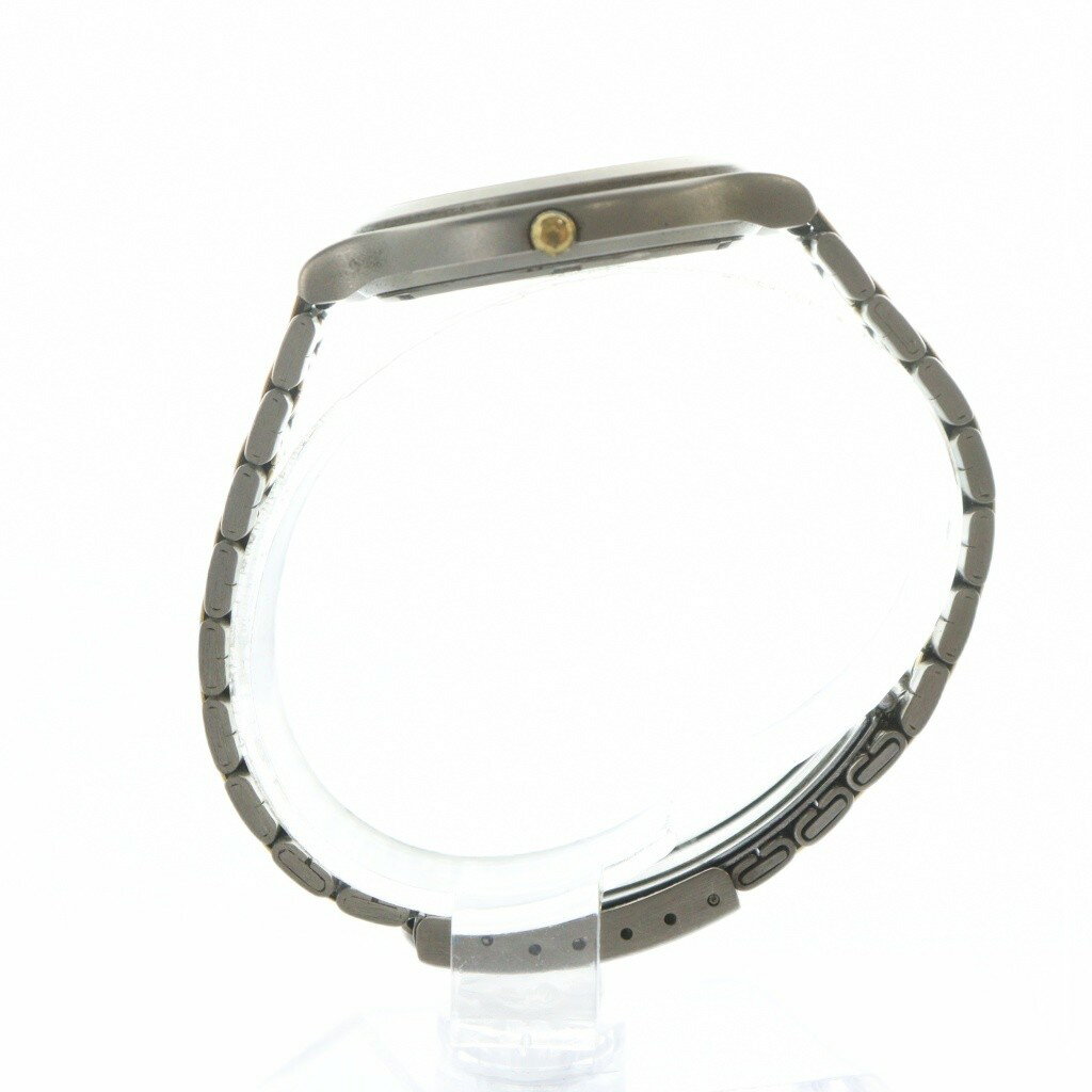 【中古】セイコー SEIKO ジャンク品 腕時計 ウォッチ ソーラー カレンダー付き 黒文字盤 シルバー色 5Y75-1A00 ■GY18 /MQ メンズ 【ベクトル 古着】 250912