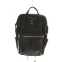 【中古】アネロ anello Premium 口金リュックM デイパック バックパック 大容量 A4 シルバーパーツ 茶 ブラウン ダークブラウン 銀 シルバー AT-B1519 /MP メンズ レディース 【ベクトル 古着】 250805