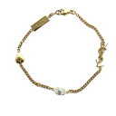 【中古】サンローラン パリ SAINT LAURENT PARIS オピウム ブレスレット アクセサリー バングル YSLロゴ ラインストーン ハート ゴールド色 701950 ■GY11 /MQ ■OH レディース 【ベクトル 古着】 250818