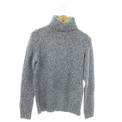 【中古】アルテア Altea ニット セーター タートルネック 長袖 カシミヤ混 ミックスカラー XS 紺 ネイビー /AO11 メンズ 【ベクトル 古着】 250827