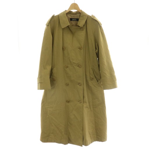 【中古】BESTIN トレンチコート ロング エポーレット ダブル 総裏地 9 ベージュ TN-3333 /MP メンズ レディース 【ベクトル 古着】 250827