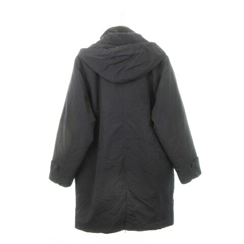 【中古】エディーバウアー EDDIE BAUER ロングコート フーディー 中綿ライナー M 黒 ブラック /AH12 ■GY44 メンズ 【ベクトル 古着】 250916