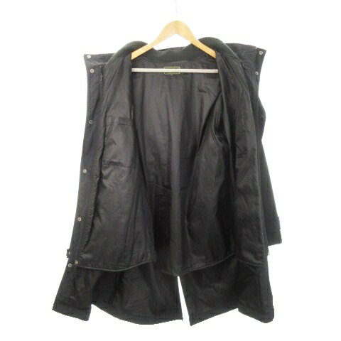 【中古】エディーバウアー EDDIE BAUER ロングコート フーディー 中綿ライナー M 黒 ブラック /AH12 ■GY44 メンズ 【ベクトル 古着】 250916