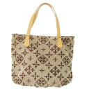 【中古】ラシット RUSSET トートバッグ キャンバス レザー 革 ロゴ 総柄 茶 ブラウン /AO13 ■GY18 レディース 【ベクトル 古着】 250910|詳細画像