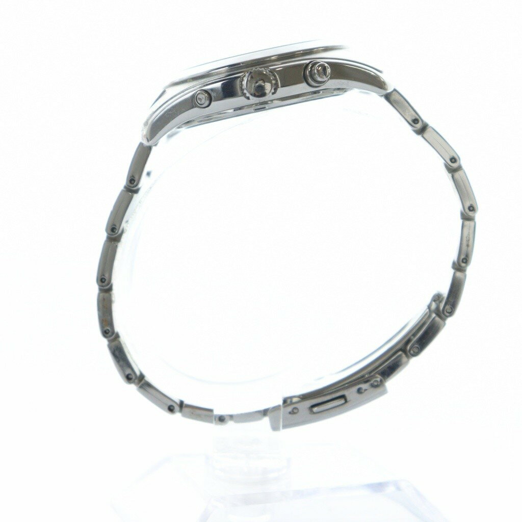 【中古】セイコー SEIKO スピリット 腕時計 ウォッチ ソーラー 黒文字盤 ロゴ デイト カレンダー付き シルバー色 7B24-0AN0 ■GY18 /MQ メンズ 【ベクトル 古着】 250919