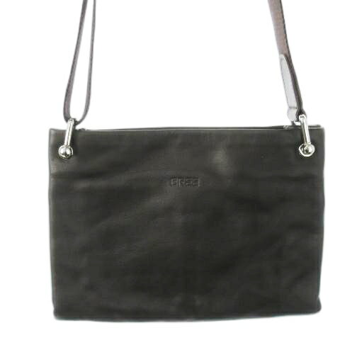 【中古】ブリー BREE ショルダーバッグ レザー 革 ロゴ型押し 焦げ茶 ダークブラウン /CK16 ■GY18 レデ..