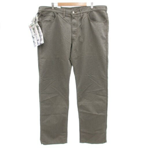 【中古】未使用品 エドウィン EDWIN タグ付き 404 クールフレックス 白樺ブレンド ストレートパンツ ヘリンボーン柄 大きいサイズ 42 グレー FC404S /GV ■GY18 メンズ 【ベクトル 古着】 250927