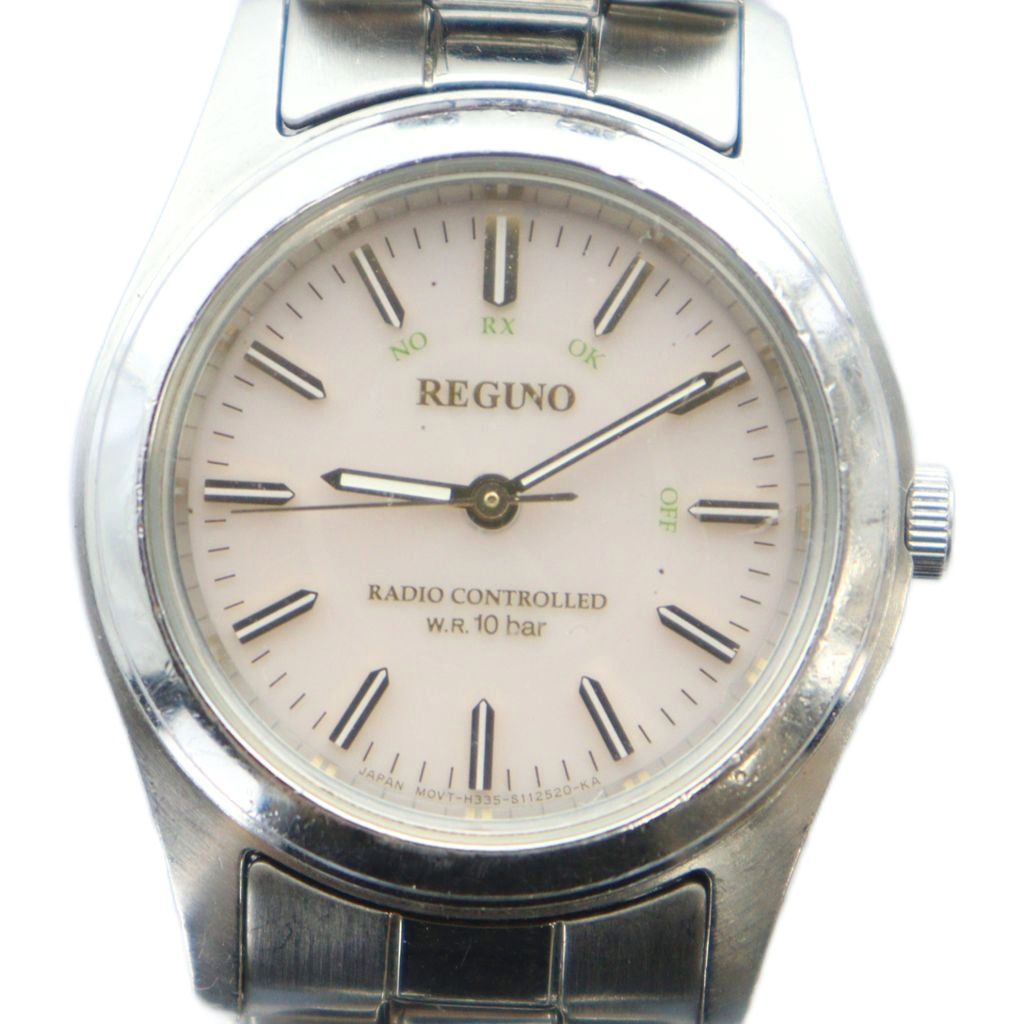 【中古】シチズン CITIZEN レグノ REGUNO KL4-010-9 腕時計 ウォッチ クォーツ ソーラー ピンク文字盤 ロゴ シルバー色 ■GY11 /MQ レディース 【ベクトル 古着】 251020