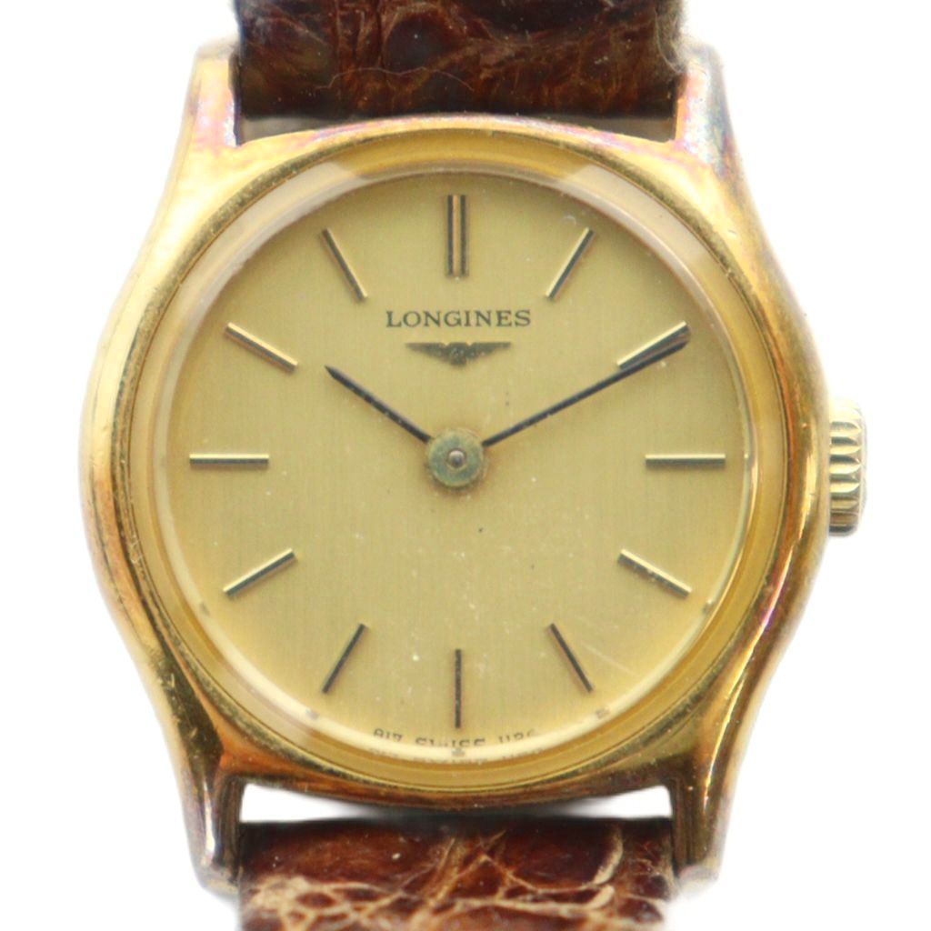 【中古】ロンジン LONGINES 腕時計 ウォッチ クォーツ レザーベルト ゴールド色 ■GY11 /MQ レディース 【ベクトル 古着】 251013
