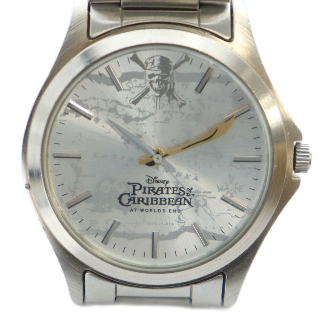 【中古】ディズニー Disney ジャンク品 7N01-HAPO 腕時計 ウォッチ パイレーツ・オブ・カリビアン ワールドエンド 限定版公式 シルバー色 ■GY18 /MQ メンズ 【ベクトル 古着】 251017表記サイズ実寸サイズをご参考ください。実寸サイズバンド幅：約1.6cm　腕周り：約16.5cm　ケース・タテ：約35mm　ケース・ヨコ（リューズは除く）：約35mm　　素材ステンレススチール色シルバー色仕様5気圧防水状態・2秒毎に秒針が進む ・ケース、ベルトに傷 上記の状態につき、ジャンク品扱いとさせていただきます。 ※ジャンク品につきましては、返品・交換・修理・動作保証は承っておりません。現状をよくご理解の上ご検討ください。付属品なし備考型番 7N01-HAPO 2025/10/17動作確認済 OH期不明商品のお問い合わせの回答を休止しております。＊各商品ページの商品詳細等をご確認の上ご購入ください。【中古】ディズニー Disney ジャンク品 7N01-HAPO 腕時計 ウォッチ パイレーツ・オブ・カリビアン ワールドエンド 限定版公式 シルバー色 ■GY18 /MQ メンズ 【ベクトル 古着】 251017状態ランク　”D”詳細については、下記および「状態ランクについて」ページをご覧ください。未使用・新品の商品ほぼ新品同様の商品使用感が少なく、かなり状態の良い商品使用感はあるが、傷や汚れの少ない商品使用感の他、傷や汚れが見られる商品かなり大きな傷みがある難あり商品※S〜CランクはUSED品となりますので、使用感をご理解の上でご入札下さい。状態ランクについてinformation表記サイズ実寸サイズをご参考ください。実寸サイズバンド幅：約1.6cm　腕周り：約16.5cm　ケース・タテ：約35mm　ケース・ヨコ（リューズは除く）：約35mm　　素材ステンレススチール色シルバー色仕様5気圧防水状態・2秒毎に秒針が進む ・ケース、ベルトに傷 上記の状態につき、ジャンク品扱いとさせていただきます。 ※ジャンク品につきましては、返品・交換・修理・動作保証は承っておりません。現状をよくご理解の上ご検討ください。付属品なし備考型番 7N01-HAPO 2025/10/17動作確認済 OH期不明商品のお問い合わせの回答を休止しております。＊各商品ページの商品詳細等をご確認の上ご購入ください。本商品は一点物です他サイトや店舗にて販売している商品です。多少のお時間差にて欠品になることもございます。予めご了承頂ますようお願い致します。ベクトル・サイズガイドはこちらこの商品と同じブランドの商品を見る