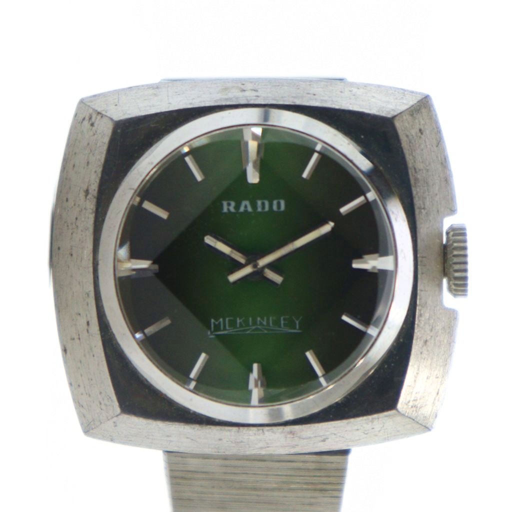 【中古】ラドー RADO マッキンリー mckinley 腕時計 ウォッチ 手巻き 緑文字盤 ロゴ シルバー色 ■GY18 /MQ レディース 【ベクトル 古着】 251020