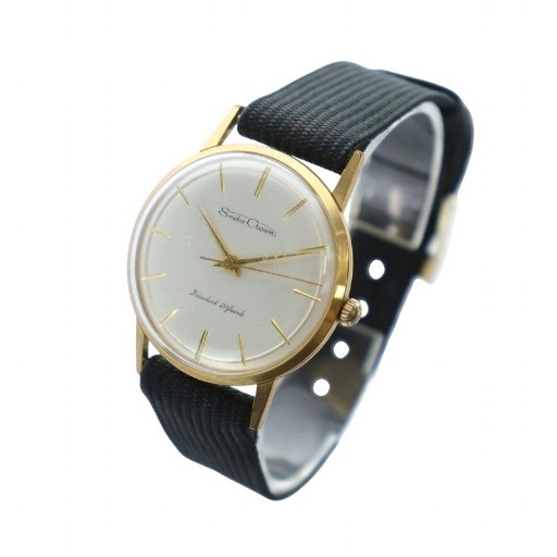 【中古】セイコー SEIKO Crown DIASHOCK 21J クラウン ダイヤショック J14036 腕時計 ヴィンテージ アンティーク ウォッチ 21石 手巻き ゴールドカラー 金色 ■GY18 /MQ メンズ 【ベクトル 古着】 251014