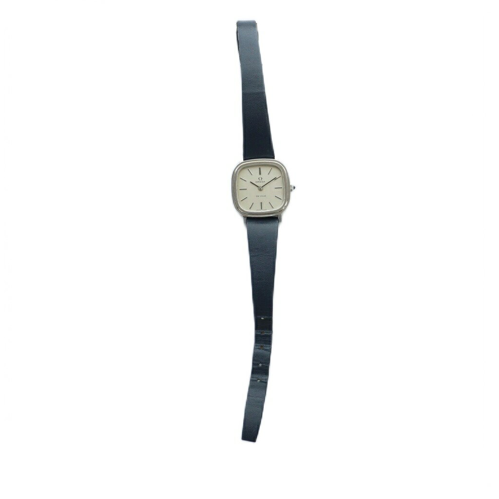 【中古】オメガ OMEGA ジャンク品 DE VILLE デビル 腕時計 ヴィンテージ アンティーク ウォッチ 手巻き スクエア レザーベルト シルバー色 ■GY18 /MQ レディース 【ベクトル 古着】 251121