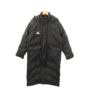 【中古】ミズノ MIZUNO ベンチコート ダウンコート ロング フーディ ロゴ スポーツ S 黒 ブラック /MN14 ■GY99 レディース 【ベクトル 古...