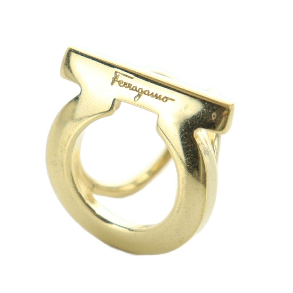 【中古】サルヴァトーレフェラガモ Salvatore Ferragamo スカーフリング アクセサリー ロゴ ガンチーニ..