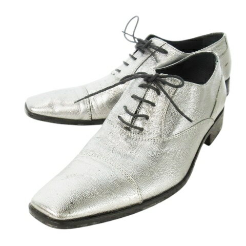 【中古】レゾム LES HOMMES ビジネスシューズ ストレートチップ レースアップ レザー 革 ハク メタリッ..