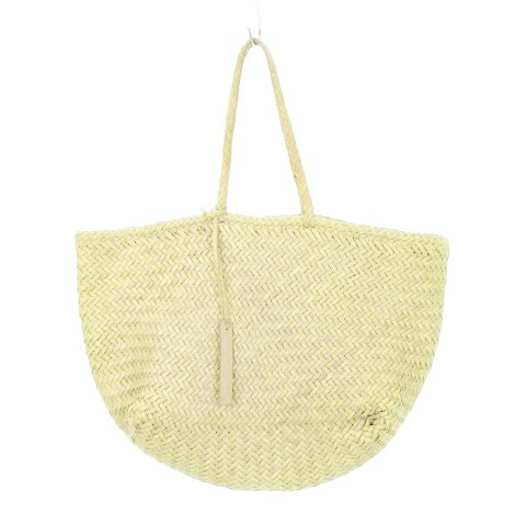 【中古】ヒューマンウーマン HUMAN WOMAN Craig for Human Woman バッファローレザー メッシュトートバッグ 本革 編み込み イントレチャート ベージュ /AH14 ■GY99 レディース 【ベクトル 古着】 251105