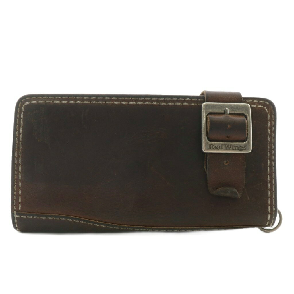 【中古】レッドウィング REDWING 長財布 二つ折り レザー ロゴ 型押し 茶色 ブラウン /XZ ■GY18 メンズ 【ベクトル 古着】 251101