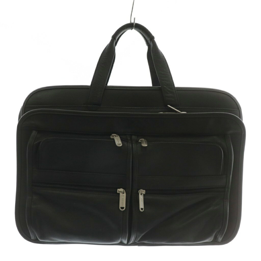 【中古】デルセー DELSEY ビジネスバッグ ブリーフケース ショルダー 2WAY レザー 黒 ブラック /XZ ■GY..