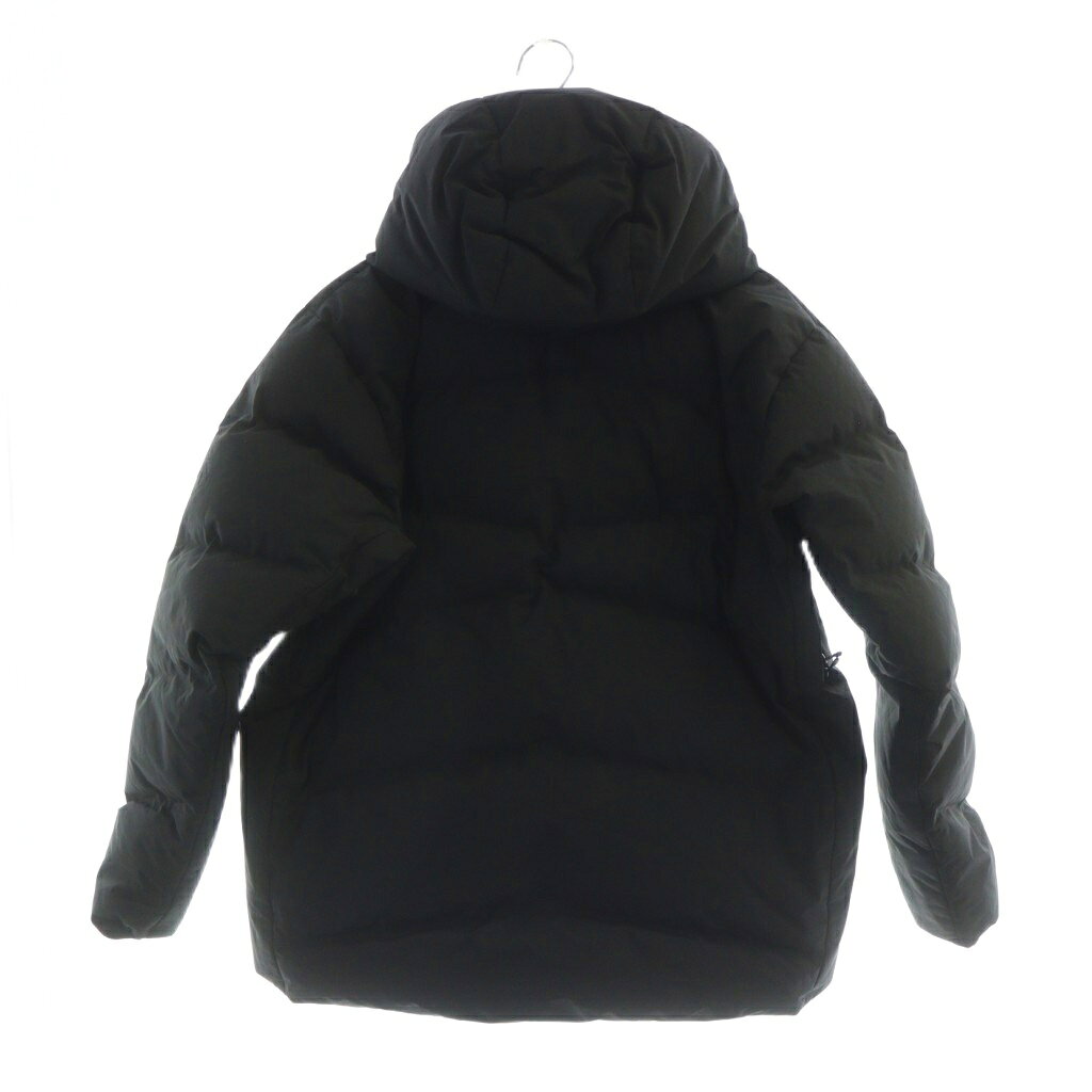 【中古】デサント DESCENTE ALLTERRAIN オルテライン 水沢ダウン MIZUSAWA DOWN ダウンジャケット DAMWGK34U 長袖 ミドル ジップアップ フード ロゴ GORE-TEX L 黒 ブラック ■GY18 /MQ メンズ 【ベクトル 古着】 251112 2