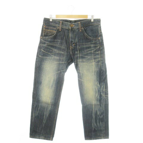 【中古】エドウィン EDWIN デニムパンツ ジーンズ ストレート ヴィンテージ加工 34 紺 ネイビー /AO22 ■GY12 メンズ 【ベクトル 古着】 251128