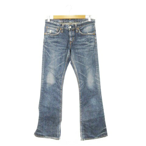 【中古】エドウィン EDWIN 503 デニムパンツ ジーンズ フレア ブーツカット 28×33 青 ブルー /AH8 ■GY99 レディース 【ベクトル 古着】 251126