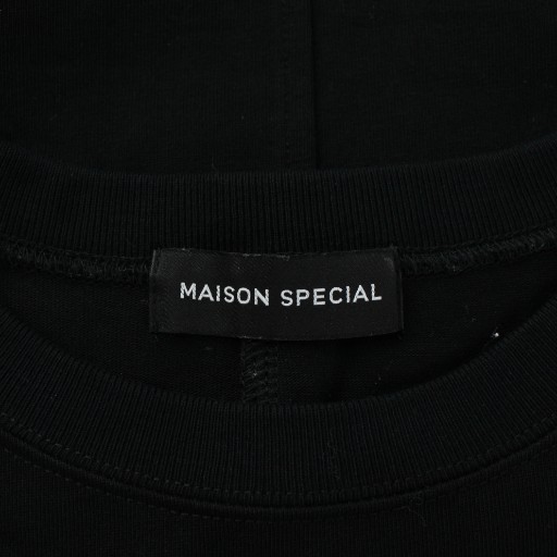【中古】メゾンスペシャル MAISON SPECIAL 23SS Front Tulle T-Shirts Tシャツ カットソー 半袖 クルーネック メッシュ 切り替え F 黒 ブラック 21231415103 /XZ ■GY19 メンズ 【ベクトル 古着】 251129 3