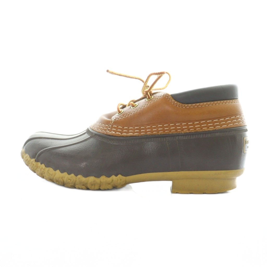 【中古】エルエルビーン L.L.BEAN ブーツ ガムシューズ 靴 ロゴ レザー 切替 茶 ブラウン ■GY18 /MQ メンズ 【ベクトル 古着】 251219