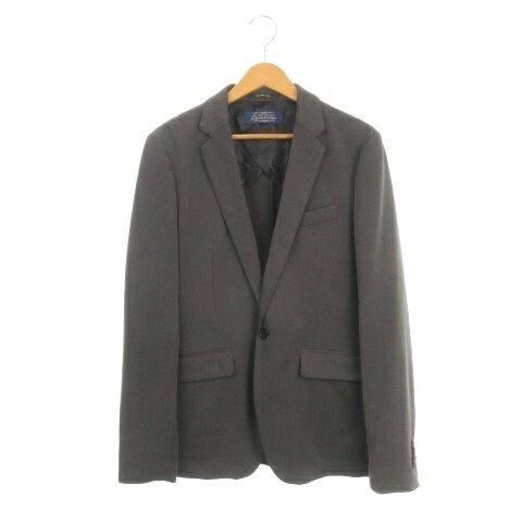 【中古】ナノユニバース nano universe Damerino テーラードジャケット 背抜き 上着 L グレー 無地 長袖 シングルブレスト /AH16 ■GY99 メンズ 【ベクトル 古着】 260131(4.0)